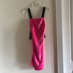 Pink satin dress